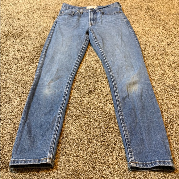 EVERLANE High-Rise Ankle Jeans in Medium Blue Wash High-Waisted Denim Size 24 - Picture 4 of 12